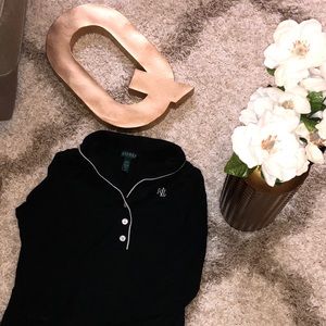 Lauren Ralph Lauren soft collar sleep shirt